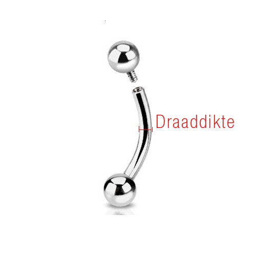Draaddikte van de sieraden bij lmpiercings.de