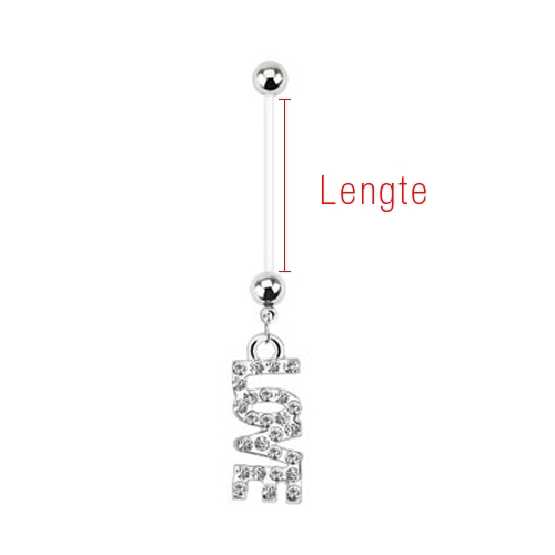 Wie messe ich die Länge meines Schwangerschafts-Bauchnabelpiercings?