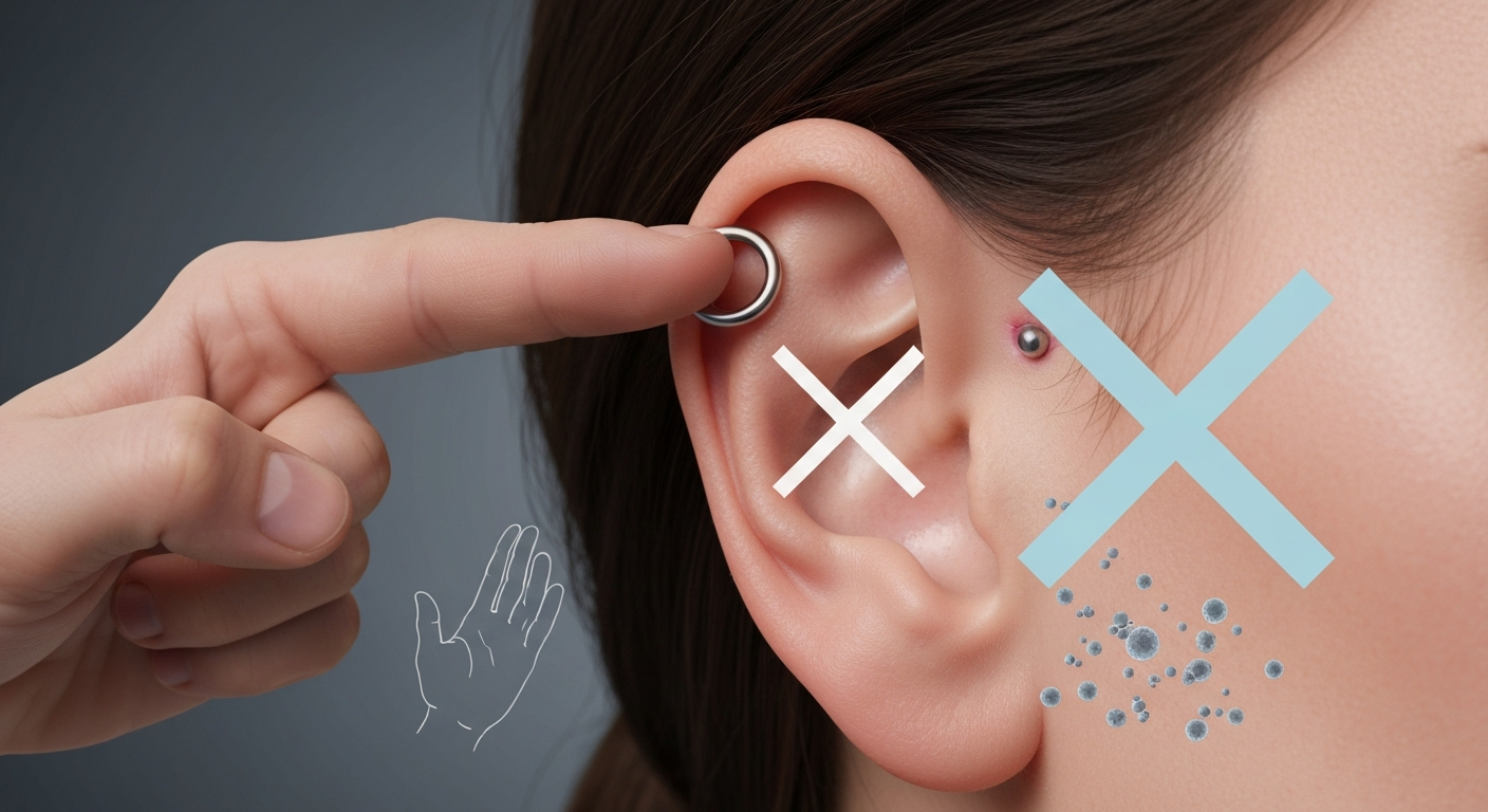 Mag je een piercing bewegen of draaien tijdens de genezing? (Spoiler: nee!)