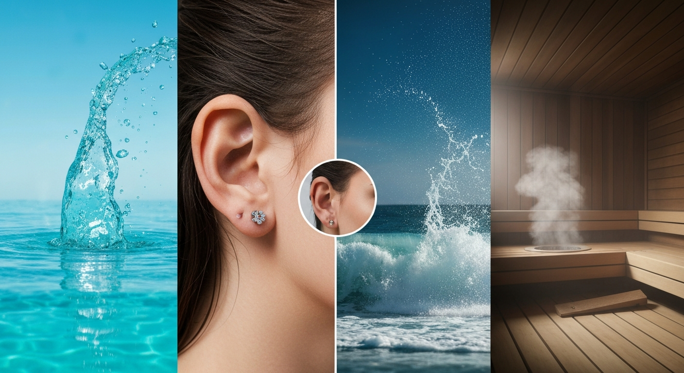 Mag je zwemmen met een nieuwe piercing? (Zout water, chloor en de sauna)