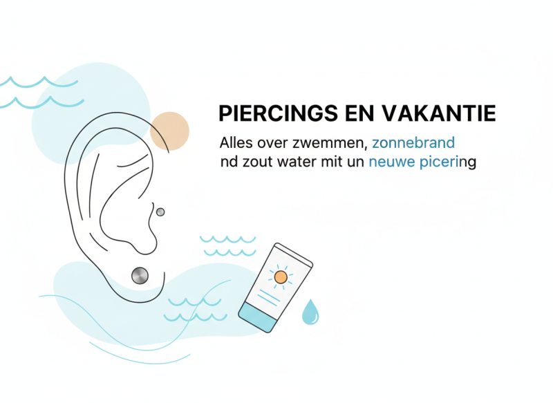 Piercings en vakantie: alles over zwemmen, zonnebrand en zout water met een nieuwe piercing
