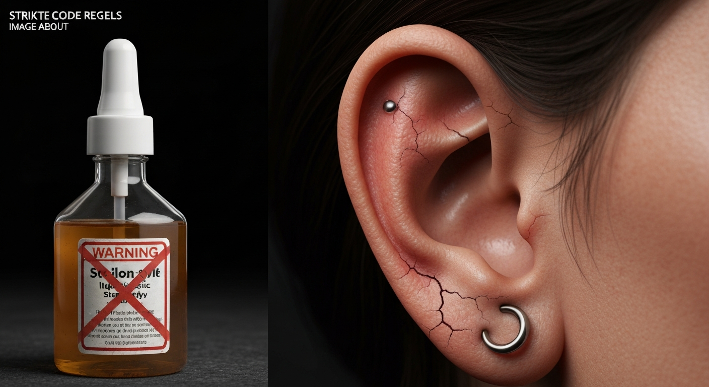 Sterilon op je piercing gebruiken: Waarom dit ouderwetse advies juist schadelijk is