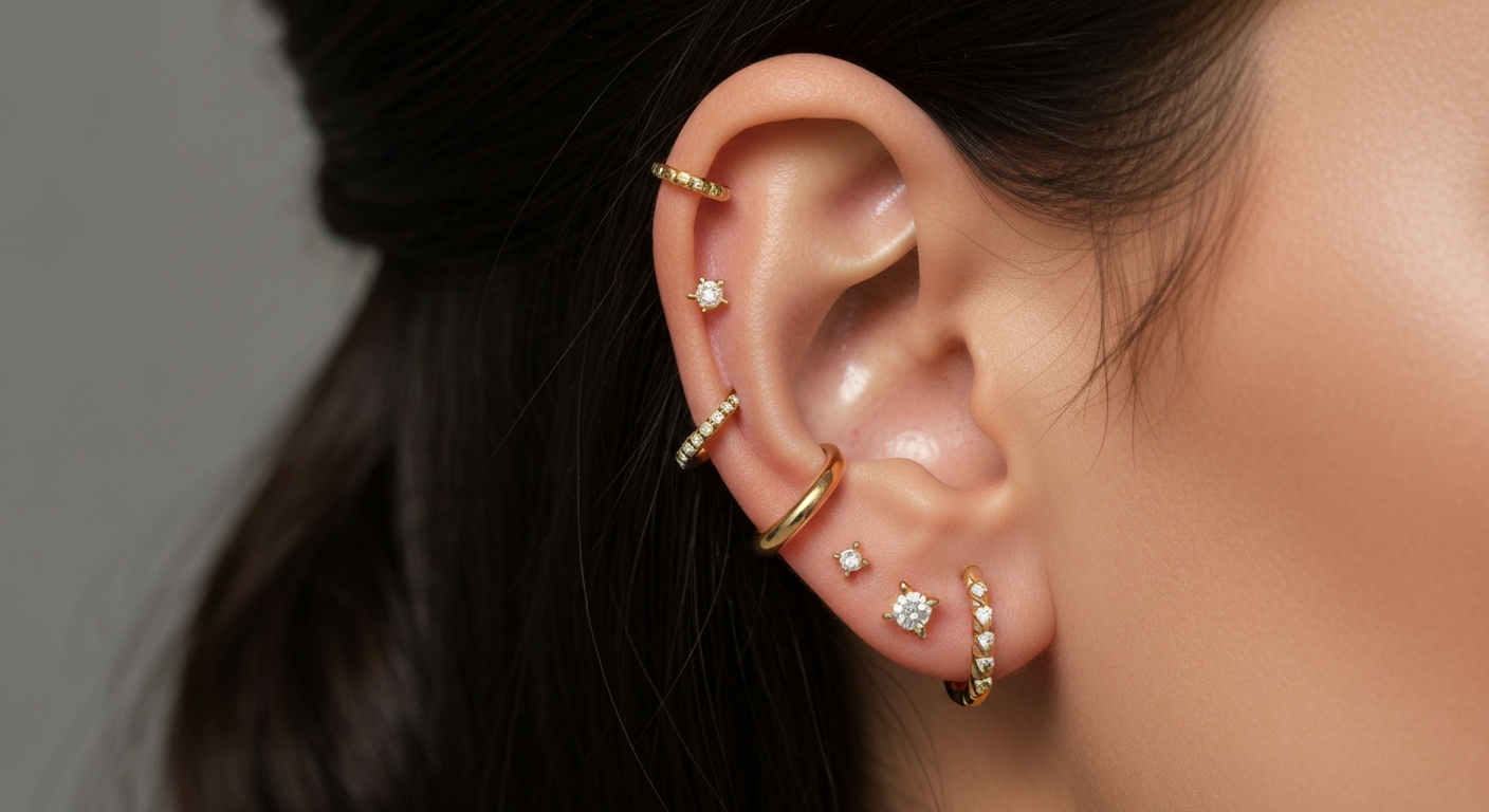 Wat is een 'Curated Ear' en hoe ontwerp je jouw eigen unieke oorpiercing look?