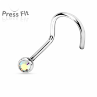 Nasenpiercing Curve Stein mehrfarbig