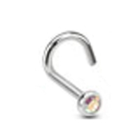 Neuspiercing bocht steen multi kleur