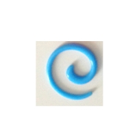 3 mm Spirale hellblau
