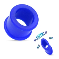 12 mm Double-Flared Tunnel weiches Silikon blau