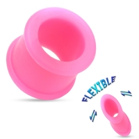14 mm Double-Flare Tunnel weiches Silikon rosa