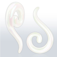 8 mm Kegel perlweiß Spirale