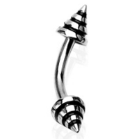 Piercing Streifen schwarz