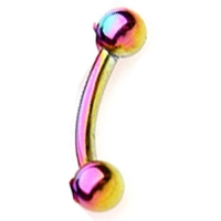 Gebogen Piercing regenboog