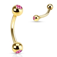 Piercingstein rosa