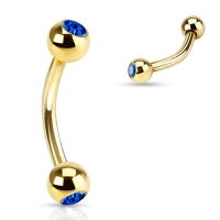 Piercingstein blau