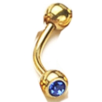 Piercing steentje blauw