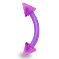 Piercing flexible UV Spikes lila