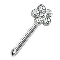 Neuspiercing bloem wit