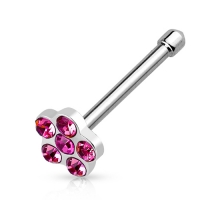 Nasenpiercing Blume rosa