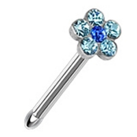 Neuspiercing bloem aqua