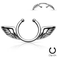 Fake Brustwarzenpiercing Engelsflügel