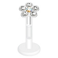 piercing bloem multi kleur/wit