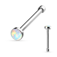 Nasenpiercing Kugel Opal weiß