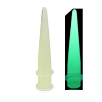 2 mm Kegel, leuchtet im Dunkeln, weiß
