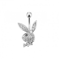 Playboy-Strass-Bauchnabelpiercing