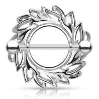 Brustwarzenpiercing gedrehte Blätter
