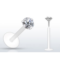 piercing rond bio plast wit 1.2x6x3