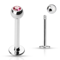 Piercing Press Fit Stein rosa