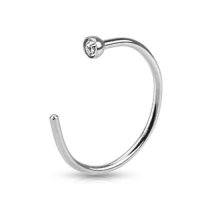 Nasenpiercingring mit Stein