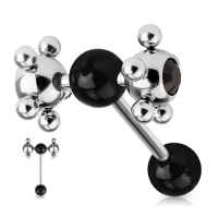 Zungenpiercing extrem schwarz