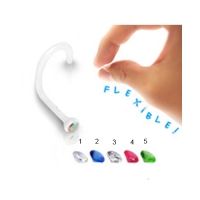 Neuspiercing steentje flexibel multi kleur