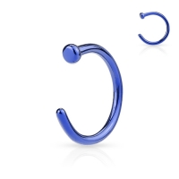 Nasenpiercing offener Ring blau