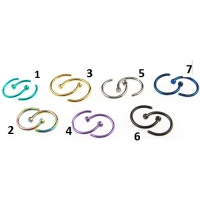 Neuspiercing open ring blauw