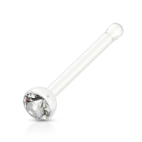 Nasenpiercing Acrylstein weiß