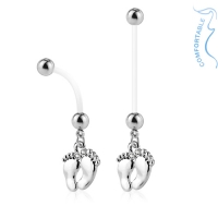 Schwangerschaft Bauchnabelpiercing Babyfüße