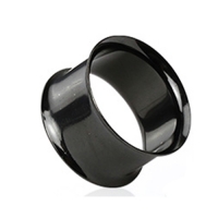 14 mm doppelt ausgestellter schwarzer PVD-Tunnel