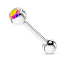 Piercing mit mehrfarbigen Zirkonia