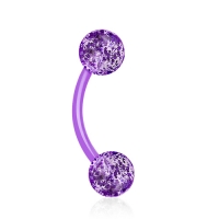 Piercing Glitzer Lila