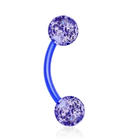 Piercing Glitzer Blau