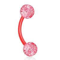 Piercing Glitzer Rot