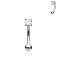 Piercing CZ Stein rund weiß