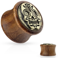 12 mm Double-Flared Plug antik Totenkopf Liebhaber