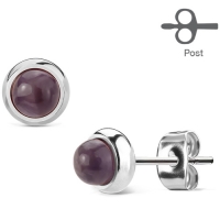 Amethyst-Stein-Ohrringe