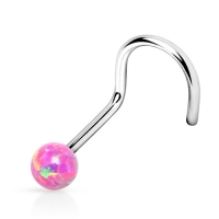 Nasenpiercing Opal rosa