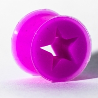 12 mm Double Flared Silikon Stern lila