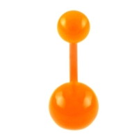Bioplast gebogenes orangefarbenes Piercing