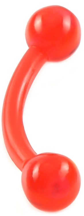 Bioplast Gebogenes Rotes Piercing