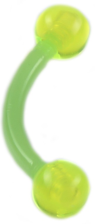 Bioplast Gebogenes grünes Piercing